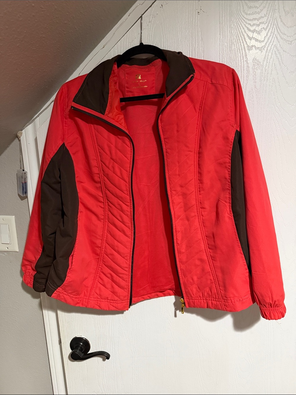 Ac-tiv-ilogy Red and Brown Two-Tone wind breaker
